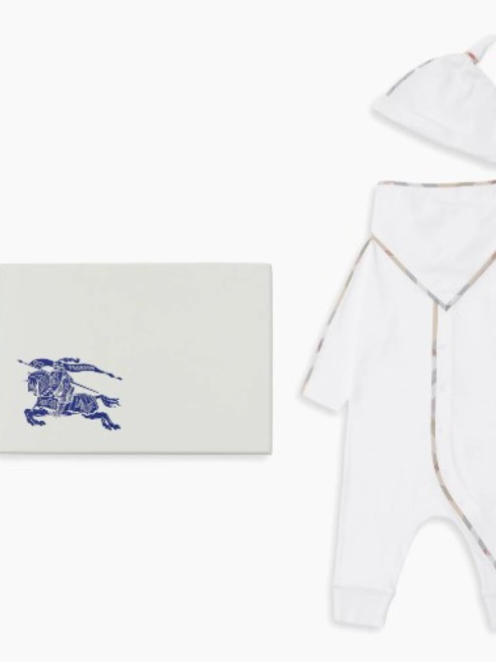 NWT Burberry Baby's Hamilton Stretch Cotton Three-Piece Gift Set